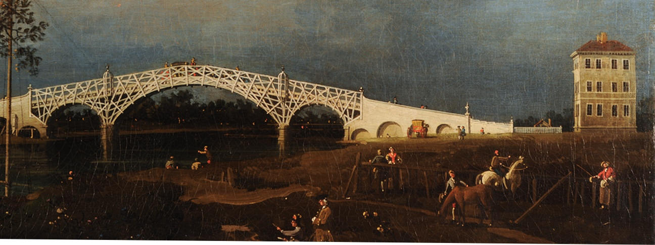 <i>Old Walton Bridge</i> (fig. 2), 
1755, oil on canvas, 46 x 122.2 cm