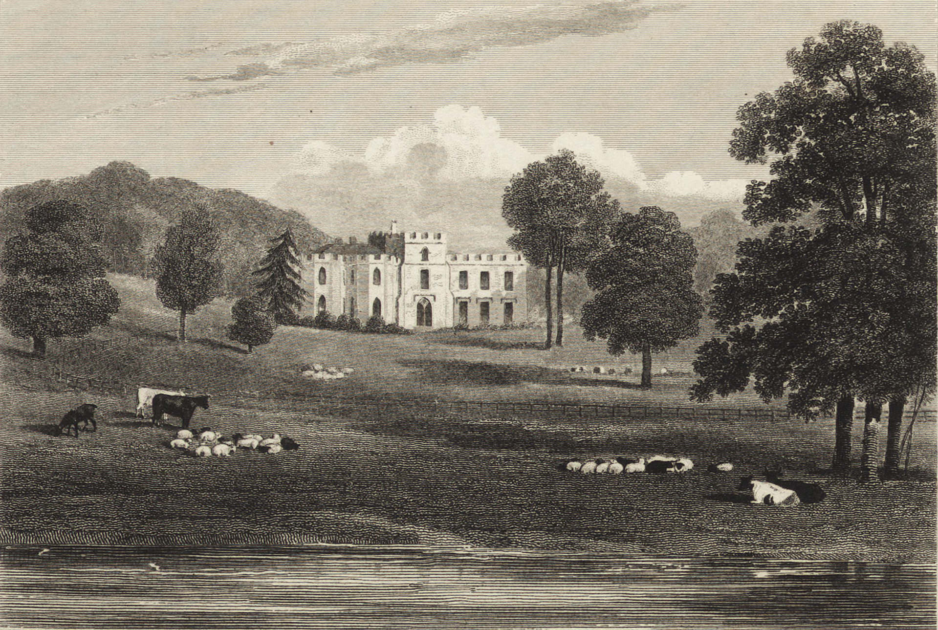 <i>Hertfordshire</i> in <i>Views of the Seats, Mansions, Castles, etcirca of Noblemen and Gentlemen in England</i>, Vol. 1 (London: Jones & Co. 1829), 151., 1829, engraving. Collection of Getty Research Institute (6575).