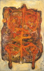 oil and acrylic on Masonite, 243.84 × 152.4 cm. Albright Knox Art Gallery, Buffalo, NY