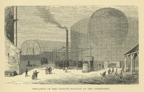 Inflation of the Captive Ballon at the Exhibition