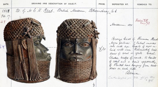 Illustration of a Brass Head of an Oba (1550–1680)