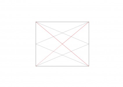 <i>showing addition of diagonals and centre of bay to corner dimension</i>